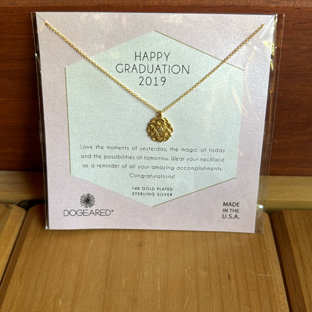 Nwt Dogeared Happy Graduation Necklace Ss